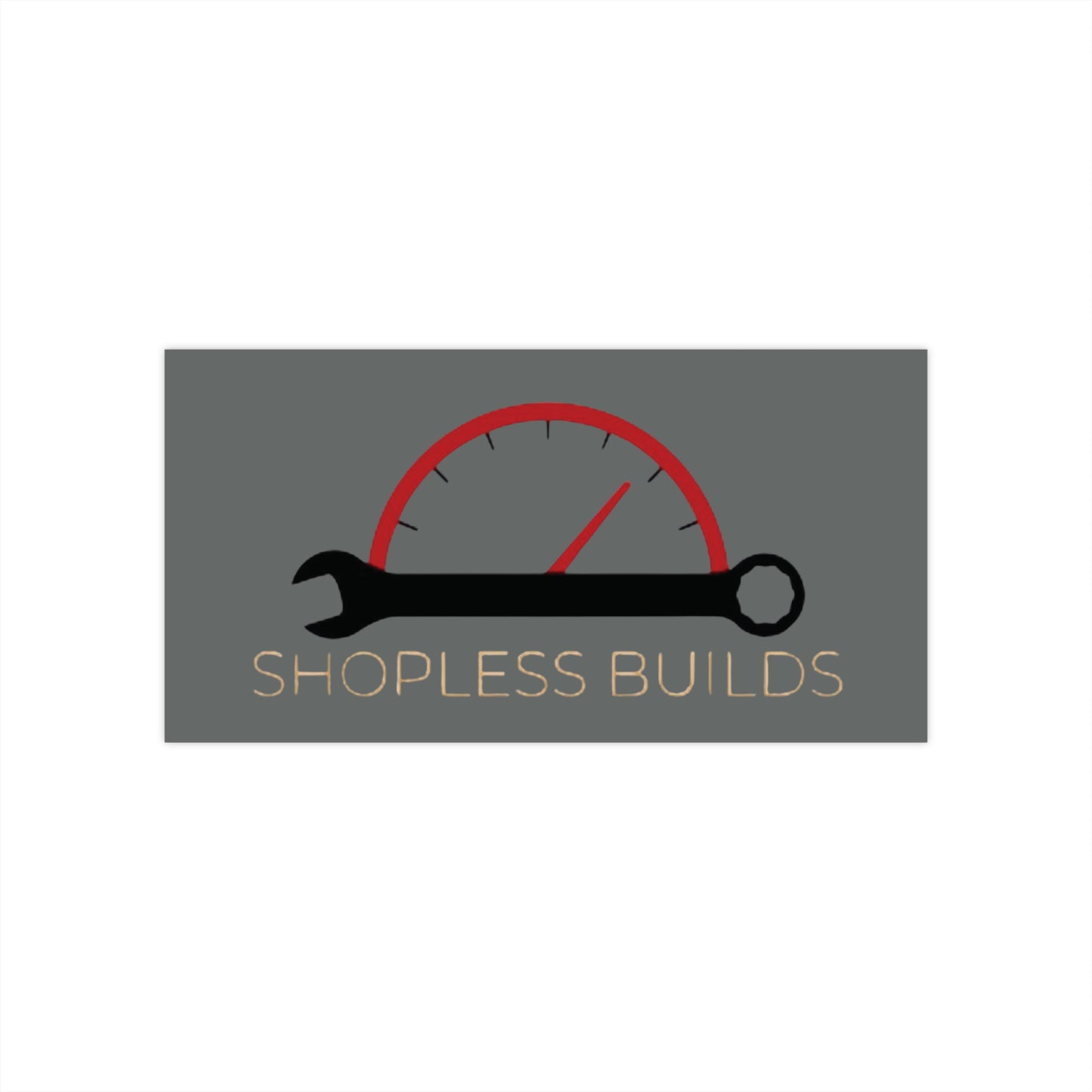 Shopless Builds Bumper Sticker - Grey